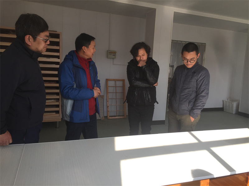 中國美術學院王超老師、翁禎琪老師來公司考察古法楮皮紙